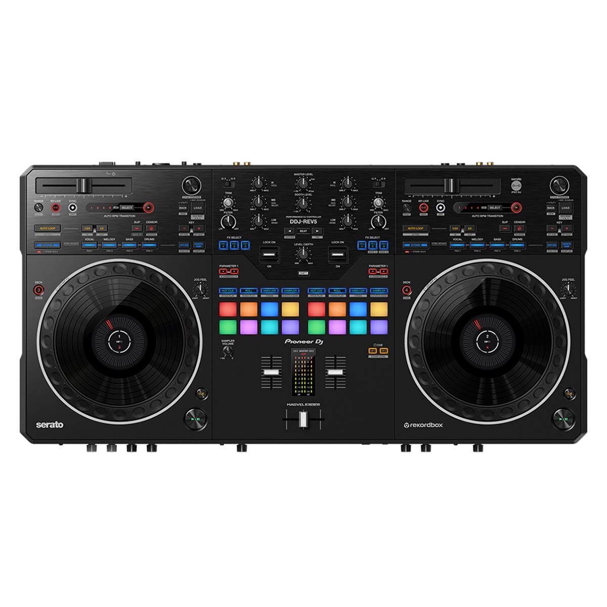 Pioneer Electronics DDJ-REV5 Scratch-Style 2-Ch Performance DJ Controller, Black