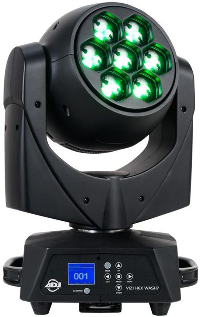 ADJ American DJ Vizio Hex Wash7 7x 15W RGBWA+UV LED Moving Head Wash Light