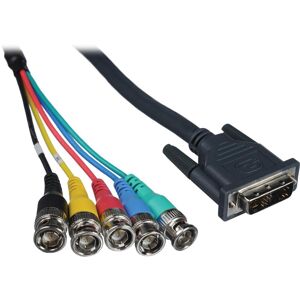 Kramer Electronics C-DMA/5BM DVI-A (M) to 5 BNC (M) Molded Breakout Cable, 6'
