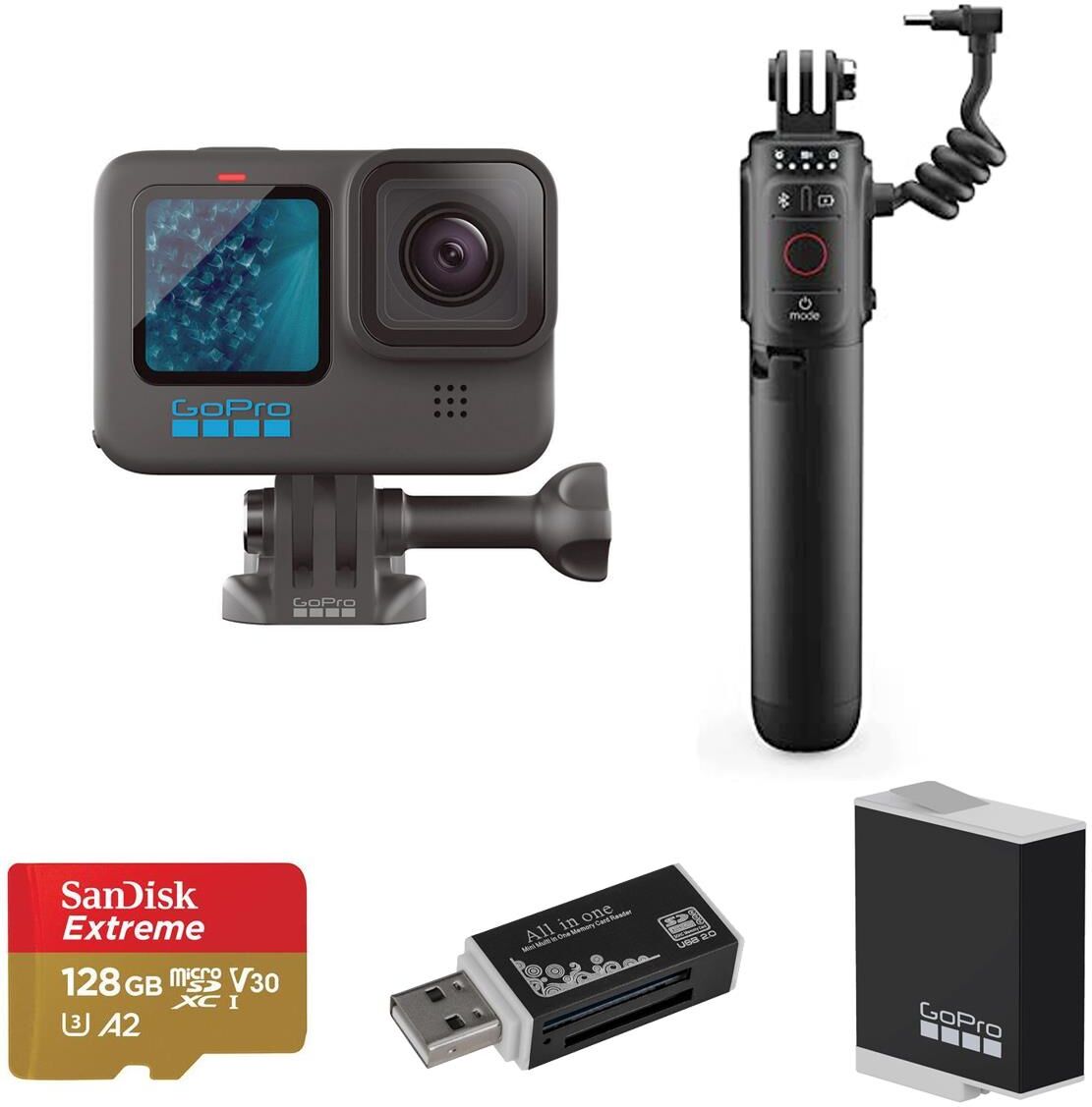 GoPro HERO11 Black with Volta 4900mAh Battery Grip &amp; Accessories Kit