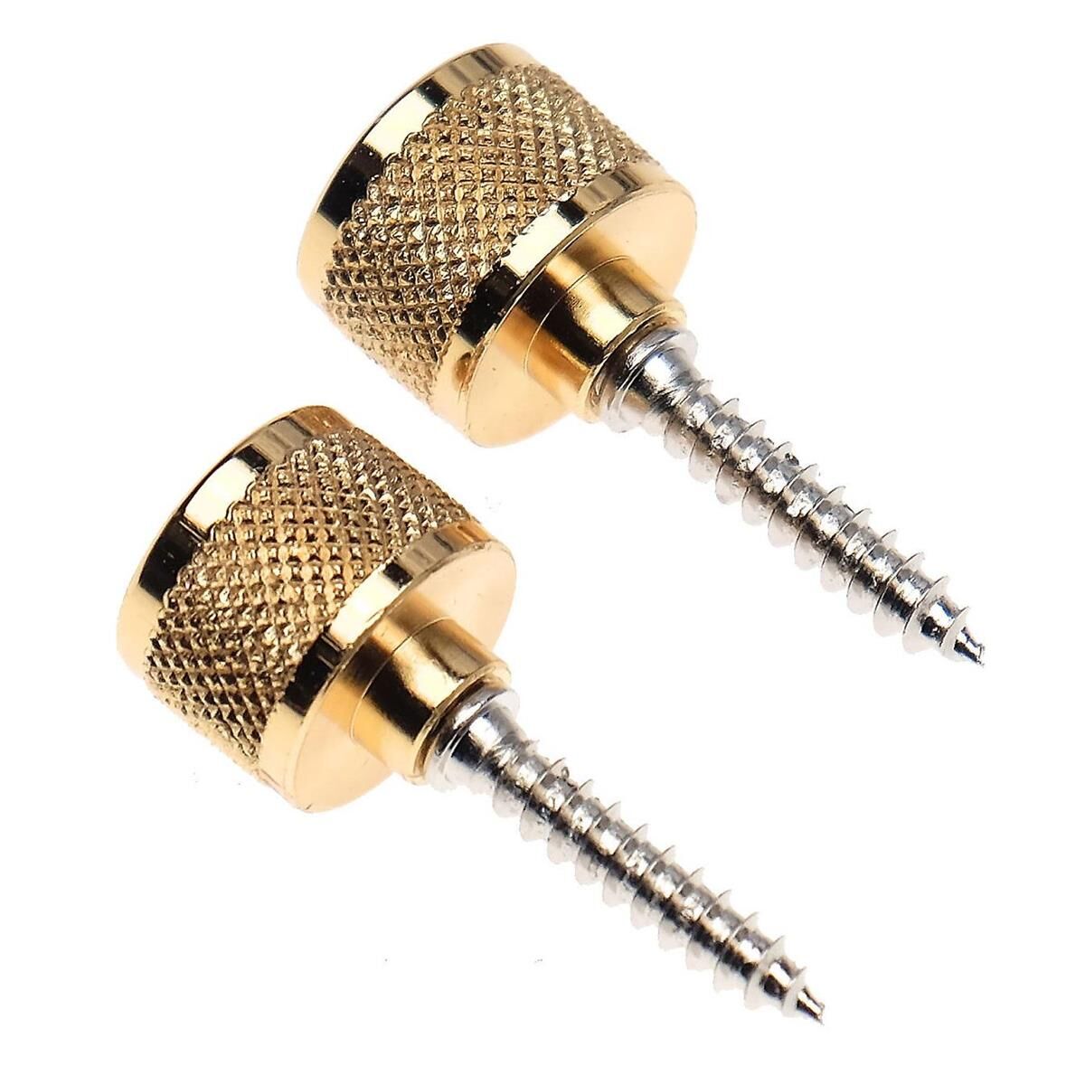 Gretsch Strap Buttons with Mounting Hardware for Guitars, Gold