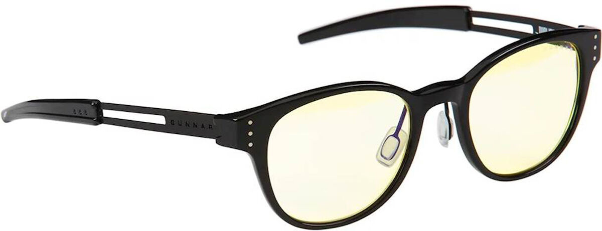 Genustech GUNNAR Optiks Mod Gaming Glasses, Onyx Frame, Amber Tint Lens