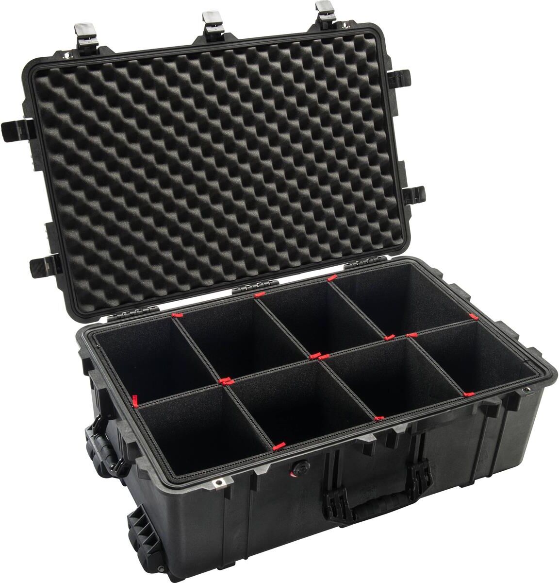 Pelican 1650 Watertight Wheeled Hard Case with TrekPak Divider System, Black