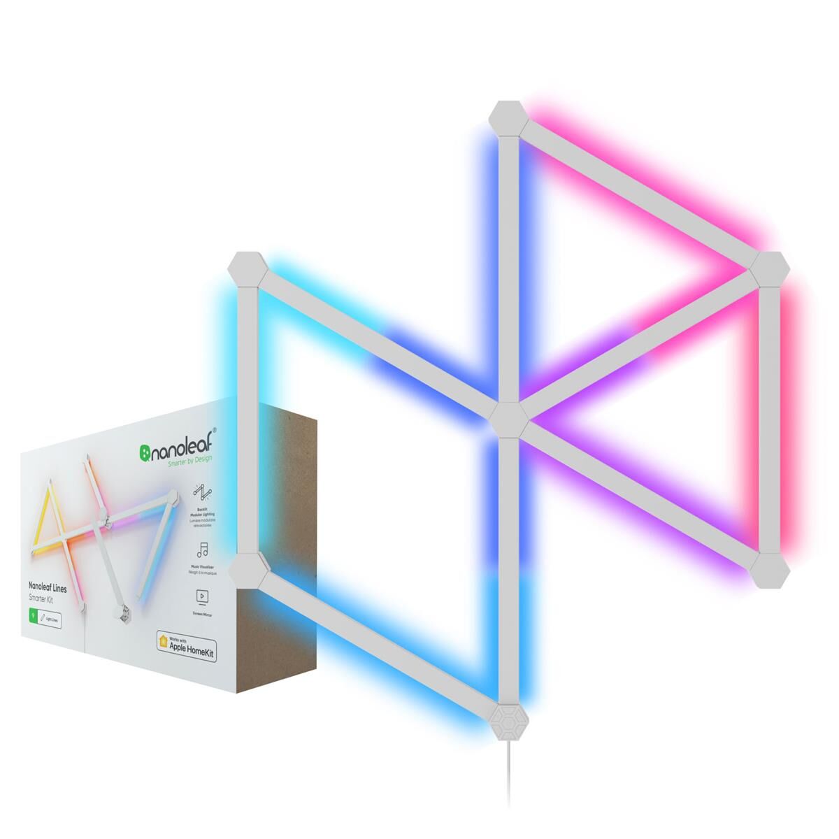 Nanoleaf Lines Smarter Kit with 9x Multicolor LED Lights
