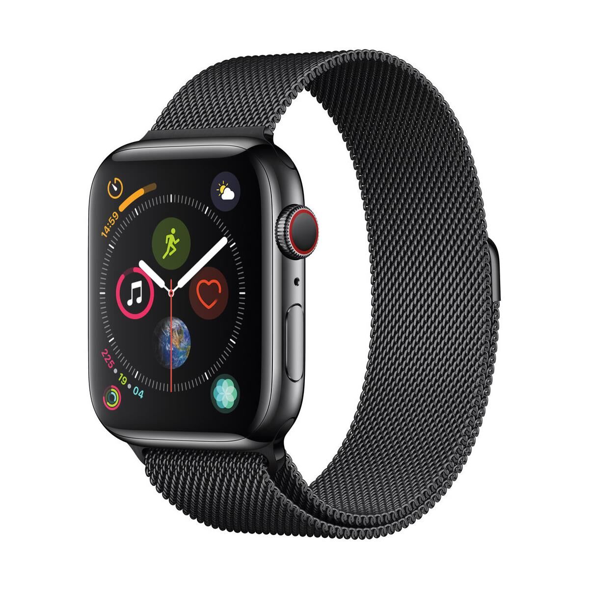 Apple Watch Series 4, GPS+Cell, 44mm, Space Black Stainless,Space Black Milanese