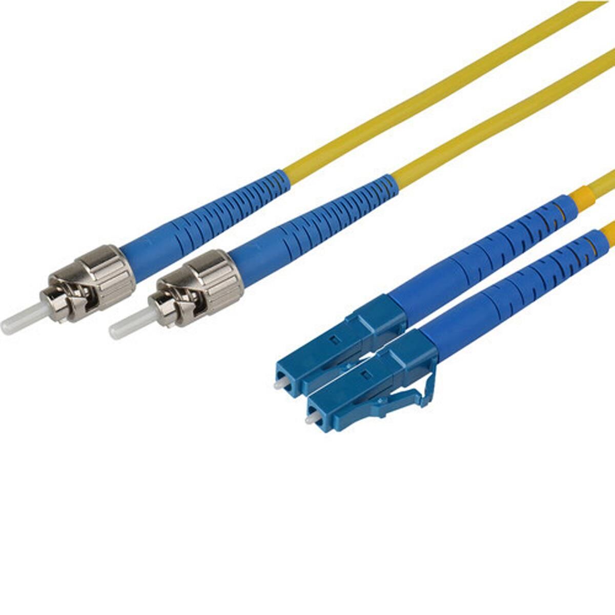 Camplex 65.6' 9/125 Singlemode Duplex ST to LC Fiber Optic Patch Cable, Yellow