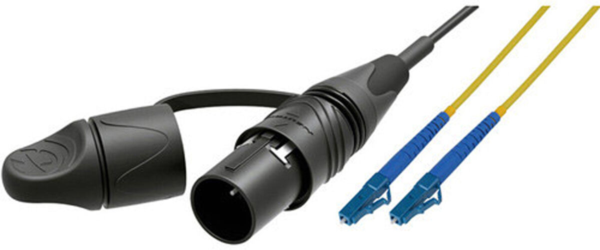 Camplex 10' opticalCON LITE DUO to Dual LC Singlemode Tactical Patch Cable