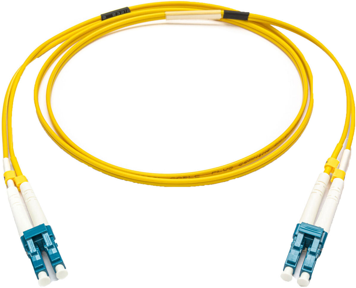 Camplex 6.56' 9/125 Singlemode Duplex LC-LC Armored Fiber Patch Cable, Yellow