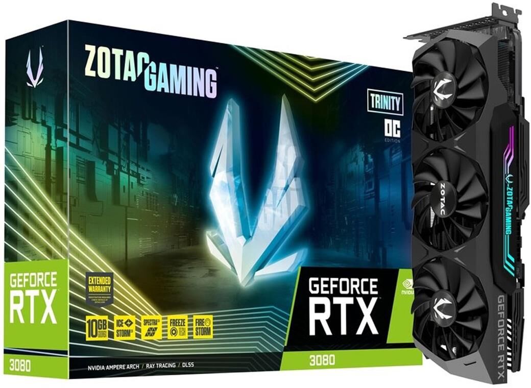 Zeiss Zotac GAMING GeForce RTX 3080 Trinity OC LHR 10GB GDDR6X Graphics Card