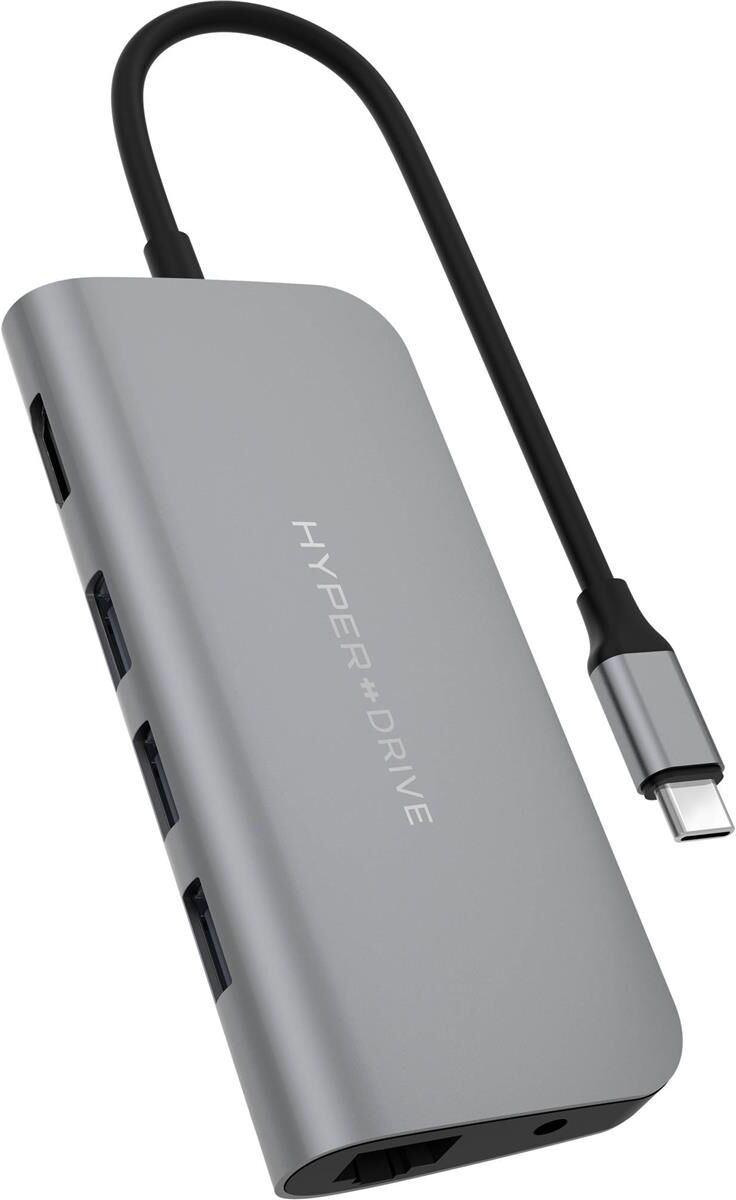 Hyper HyperDrive POWER 9-In-1 USB-C Hub for iPad Pro, MacBook Pro/Air,Space Gray