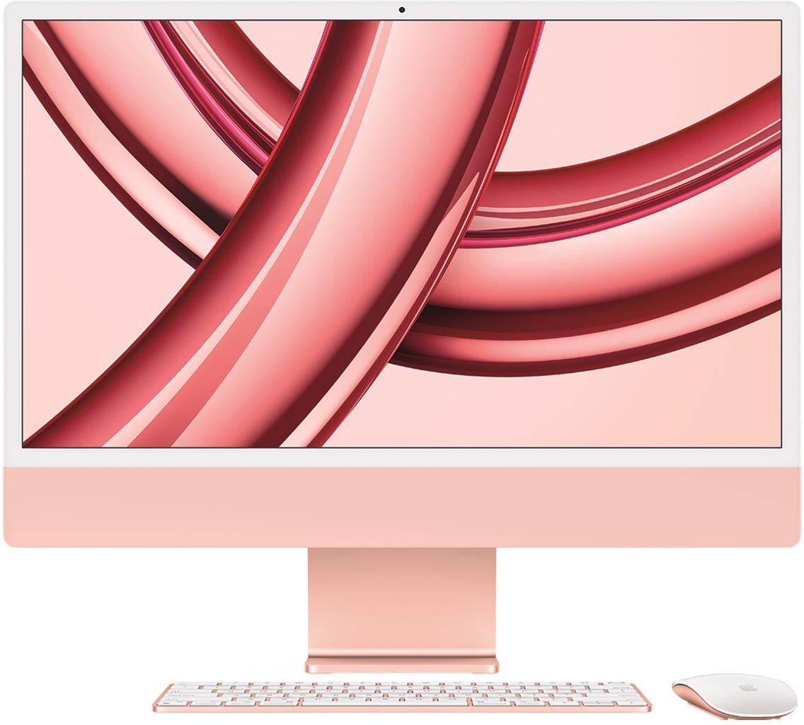 Apple iMac 24&quot; Retina 4.5K Display with Magic Keyboard w/Touch ID (Late 2023) Pink No Ethernet 8-Core / 10-Core 8GB 256GB SSD