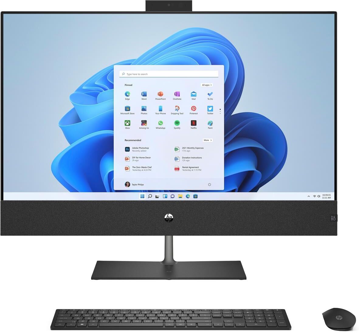 HP Pavilion 31.5&quot; QHD AIO Desktop, i7-12700T,16GB,1TB,RTX 3050,W11H,Black-Refurb