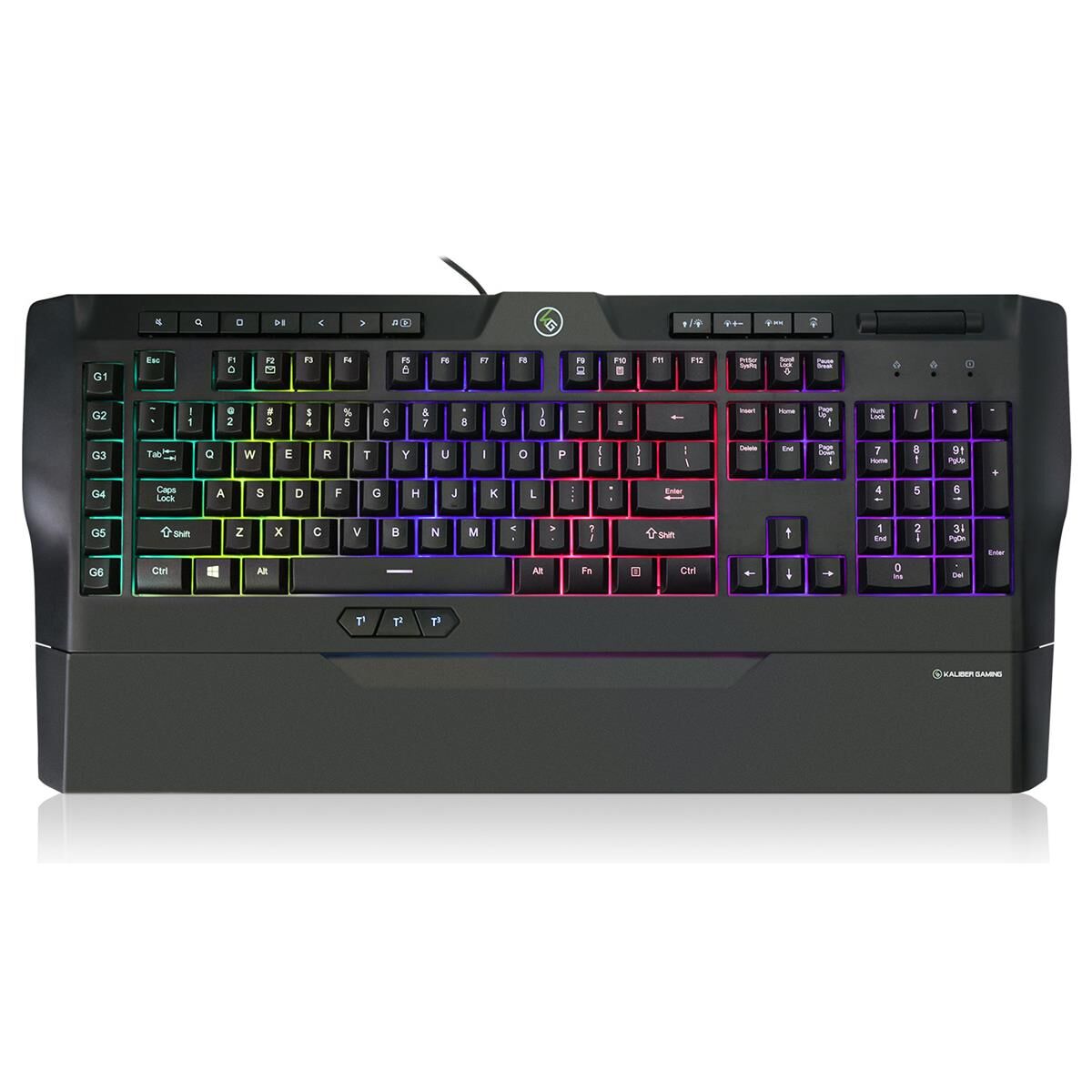 IOGear Kaliber Gaming IKON II 124-Key RGB Wired Keyboard w/Detachable Palm Rest