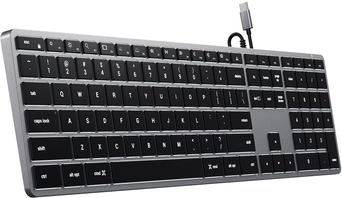 Satechi Slim W3 USB-C Wired Backlit Keyboard