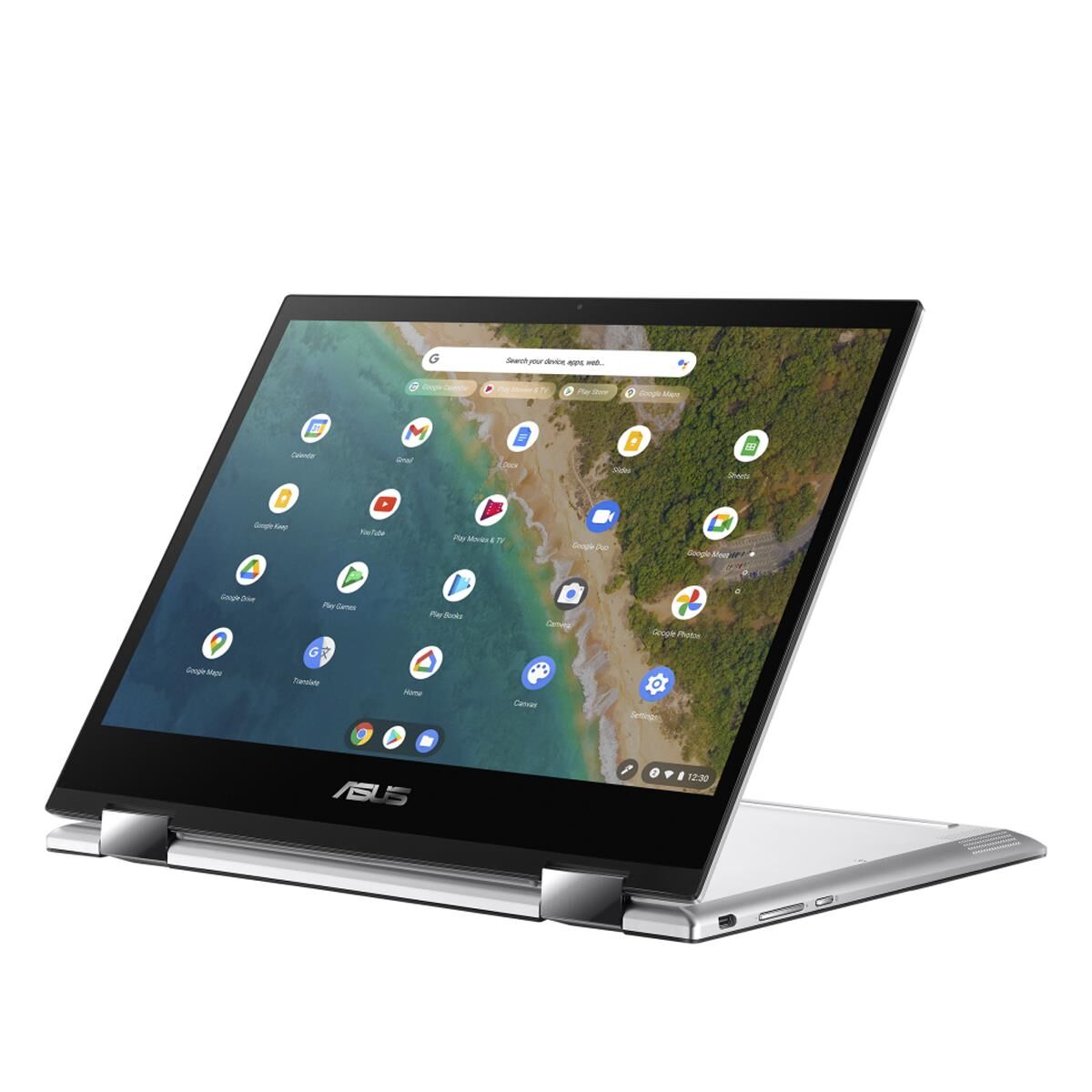 Asus Chromebook Flip CM3 12&quot; HD+ 2-In-1 Touch, MT820, 4GB, 64GB,Chrome OS,Silver