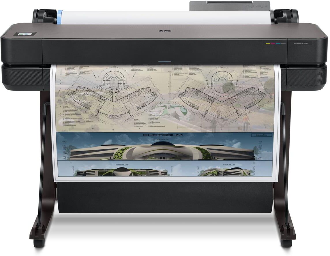 HP DesignJet T630 Large Format Printer, 36&quot; Color Inkjet Plotter, Wireless