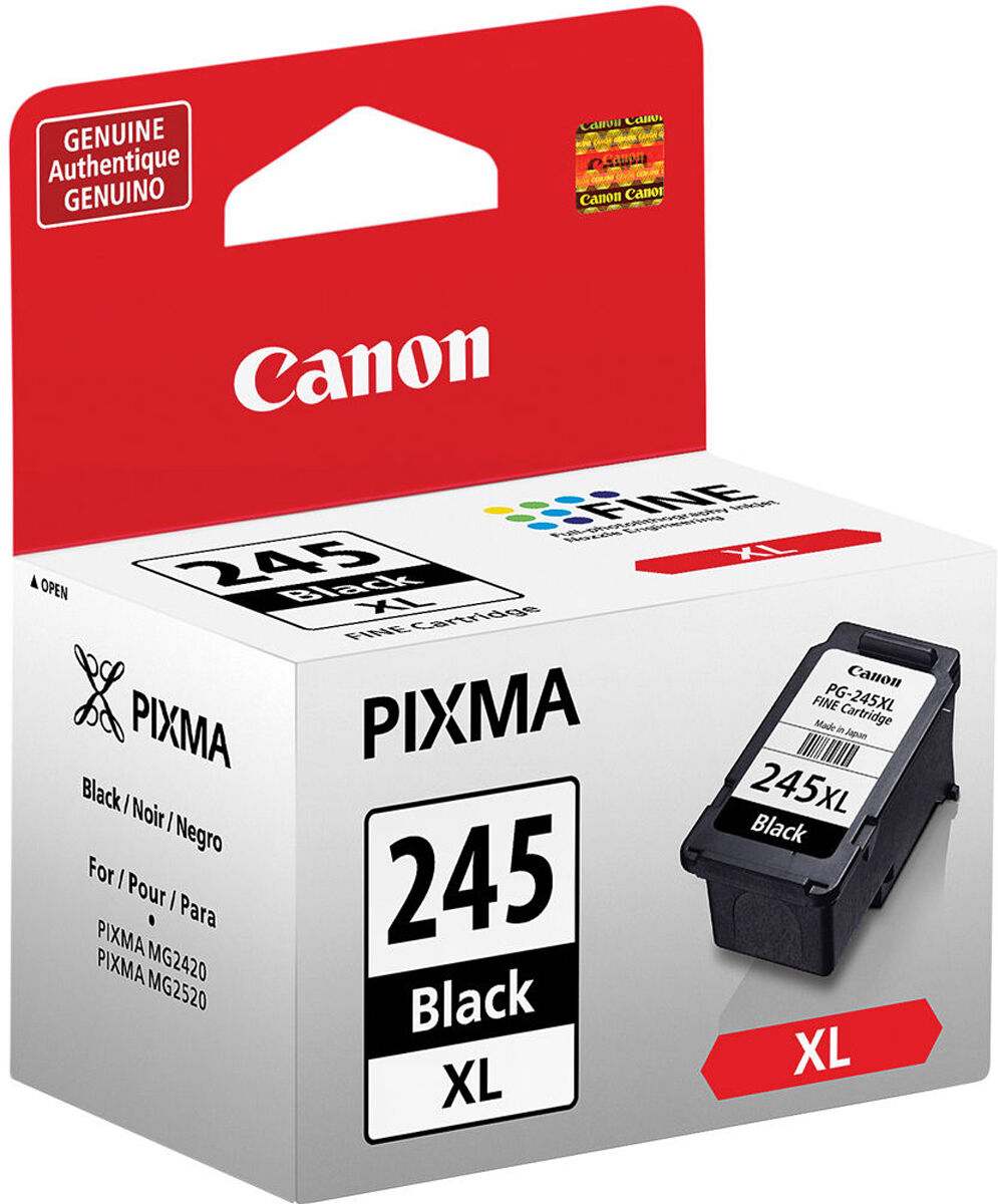 Canon PG-245 XL High Capacity Black Ink Cartridge for PIXMA Printers - 12ml