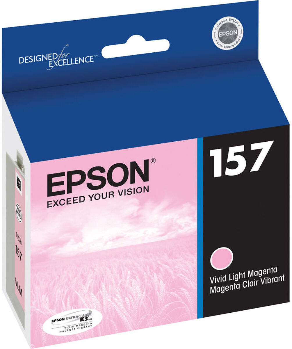 Epson T157620 157 Ink Cartridge for Stylus R3000 Inkjet, Vivid Light Magenta