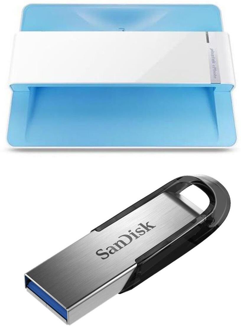 Plustek ePhoto Z300 Photos and Documents Scanner With Sandisk 128GB Flash Drive