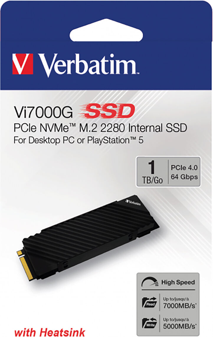 Verbatim Vi7000 NVMe PCIe M.2 2280 Internal Gaming SSD 1TB