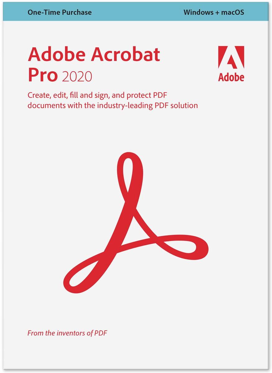 Adobe Acrobat Pro 2020 for Windows &amp; Mac, DVD, Retail