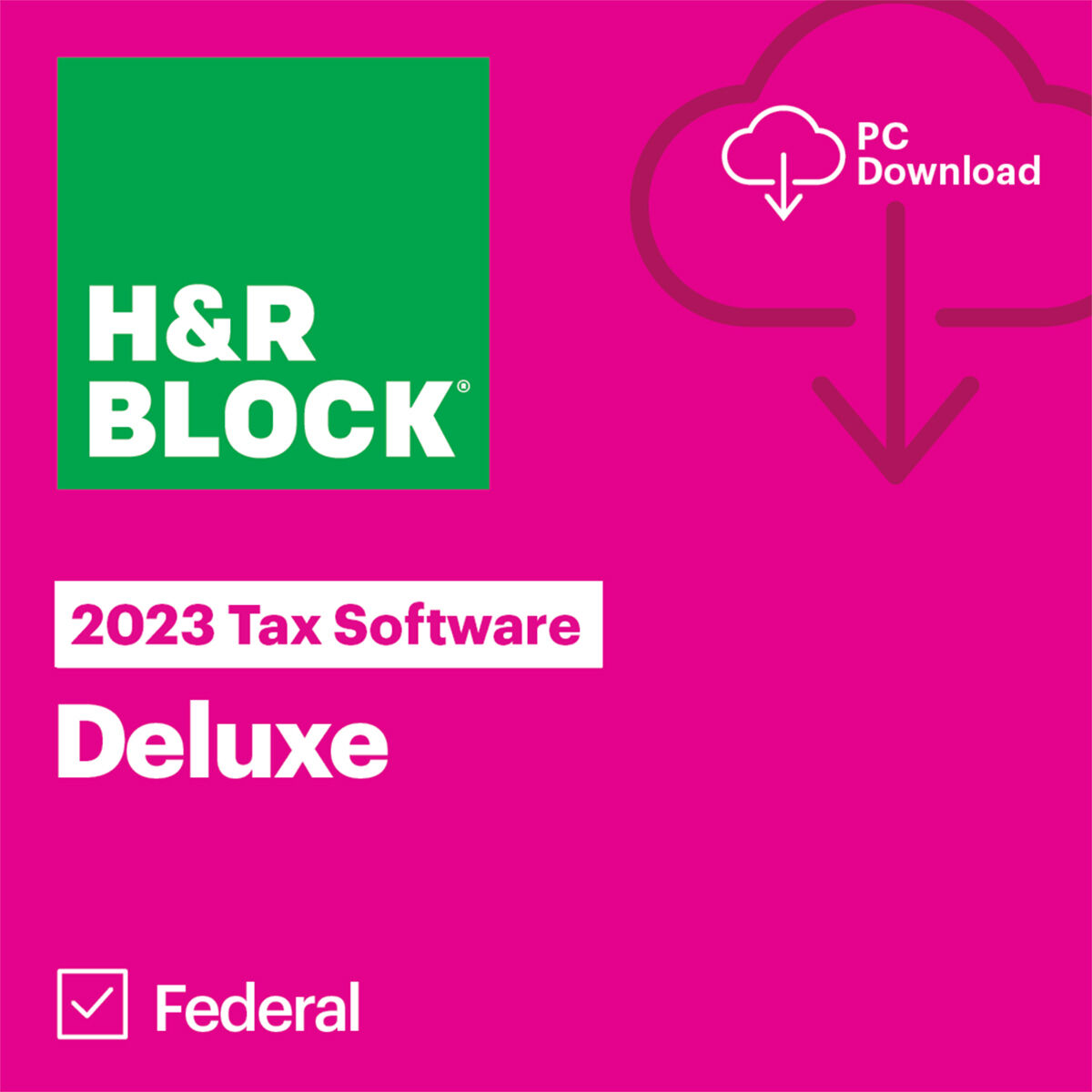 H&R H&amp;R Block Tax Software Deluxe 2023 for Mac, 1-User, Download