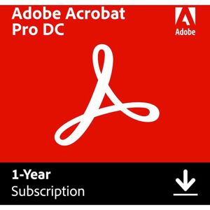 Adobe Acrobat Pro DC Software for Mac/Windows, 1-Year Subscription, Download