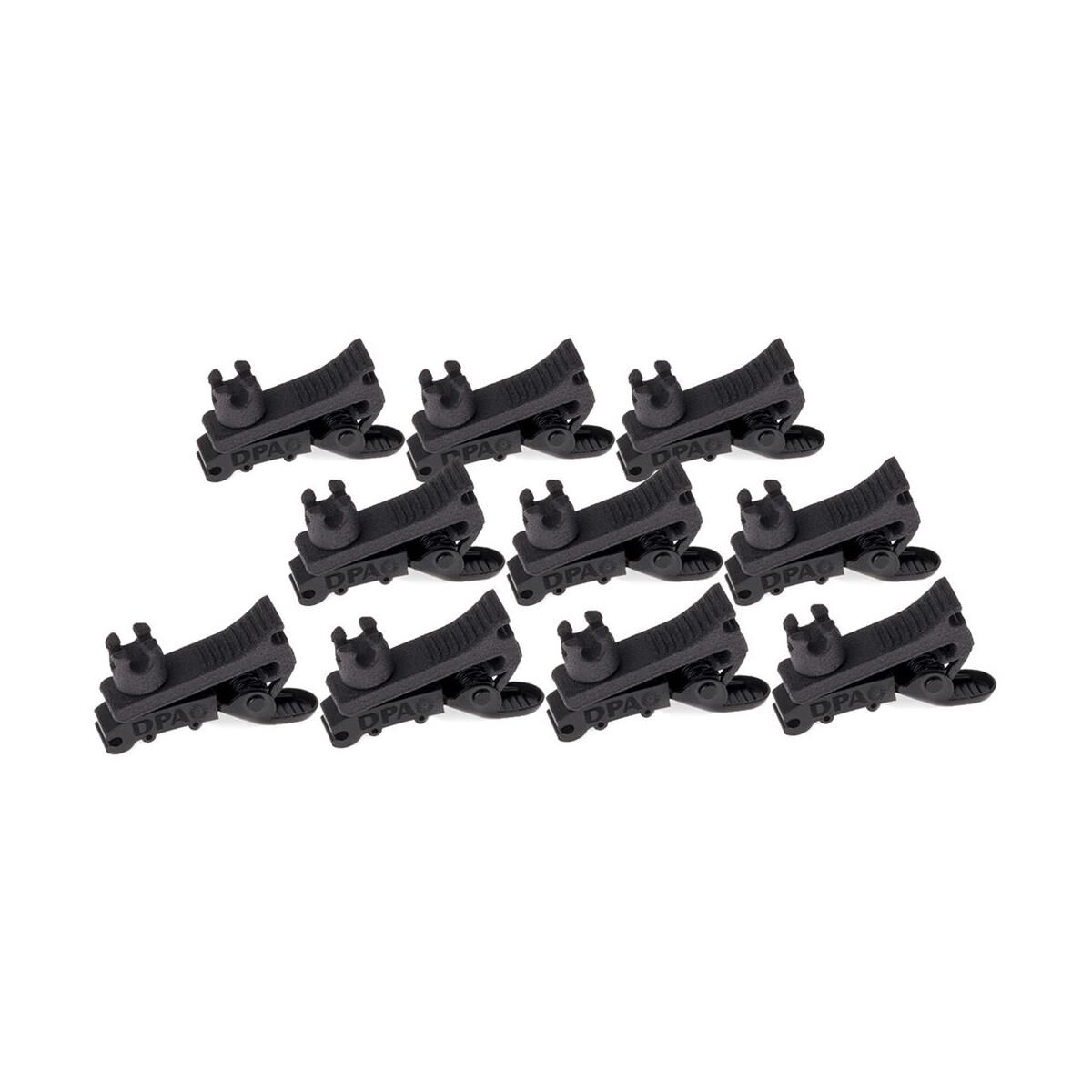 DPA Microphones 4-Way Clip for d:screet Lavalier Microphones, 10 Pack, Black