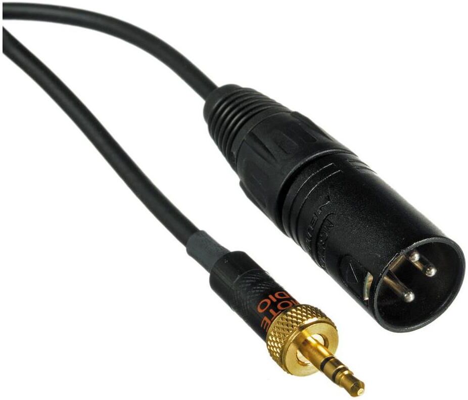 Remote Audio 18&quot; Unbalanced Adapter Cable, 3.5mm TRS Locking Plug to XLR3M