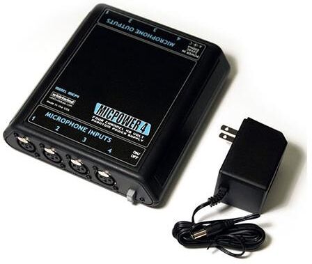 Whirlwind Micpower 4-Channel 48V Phantom Power Supply with AC Adapter