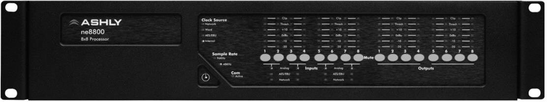 Ashly ne8800 Protea DSP Audio System Processor, 8-Ch AES3 In/Out, Dante Card