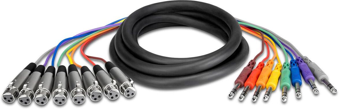 Hosa Technology Hosa 6.56'/2m 8-Channel Stereo Male 1/4&quot; Phone to Female 3-Pin XLR Snake Cable