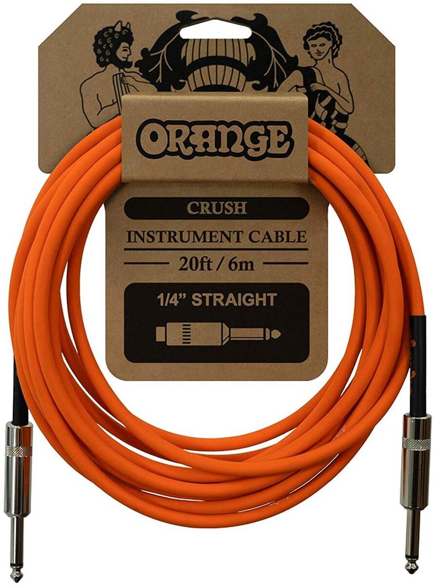 Orange Crush 20' Instrument Cable with Straight to Straight Connector, Orange