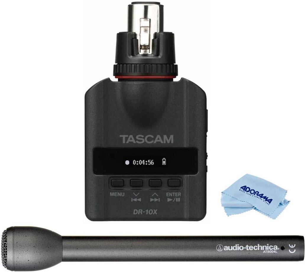 Tascam DR-10X Plug-On Micro Linear PCM Recorder for Handheld Mics W/Microphone