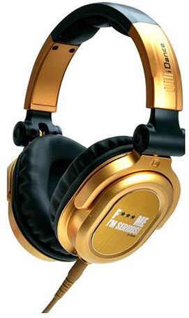 IDANCE iDance Headphones for iPhone/iPad/iPod, Gold/Black