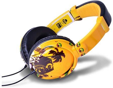 IDANCE iDance Ibiza Stylish Lightweight Headphones with Inline Mic, Yellow