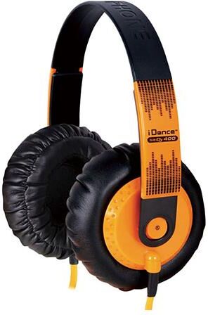 IDANCE iDance Thick Padded Over Ear Headphones for iPod/iPad/iPhone, Orange/Black