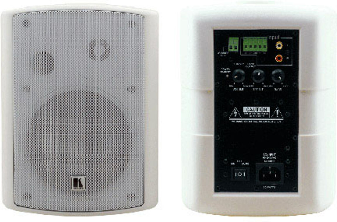 Kramer Electronics SPK-WA511 2x30W Powered On-Wall Speaker System, Pair, White