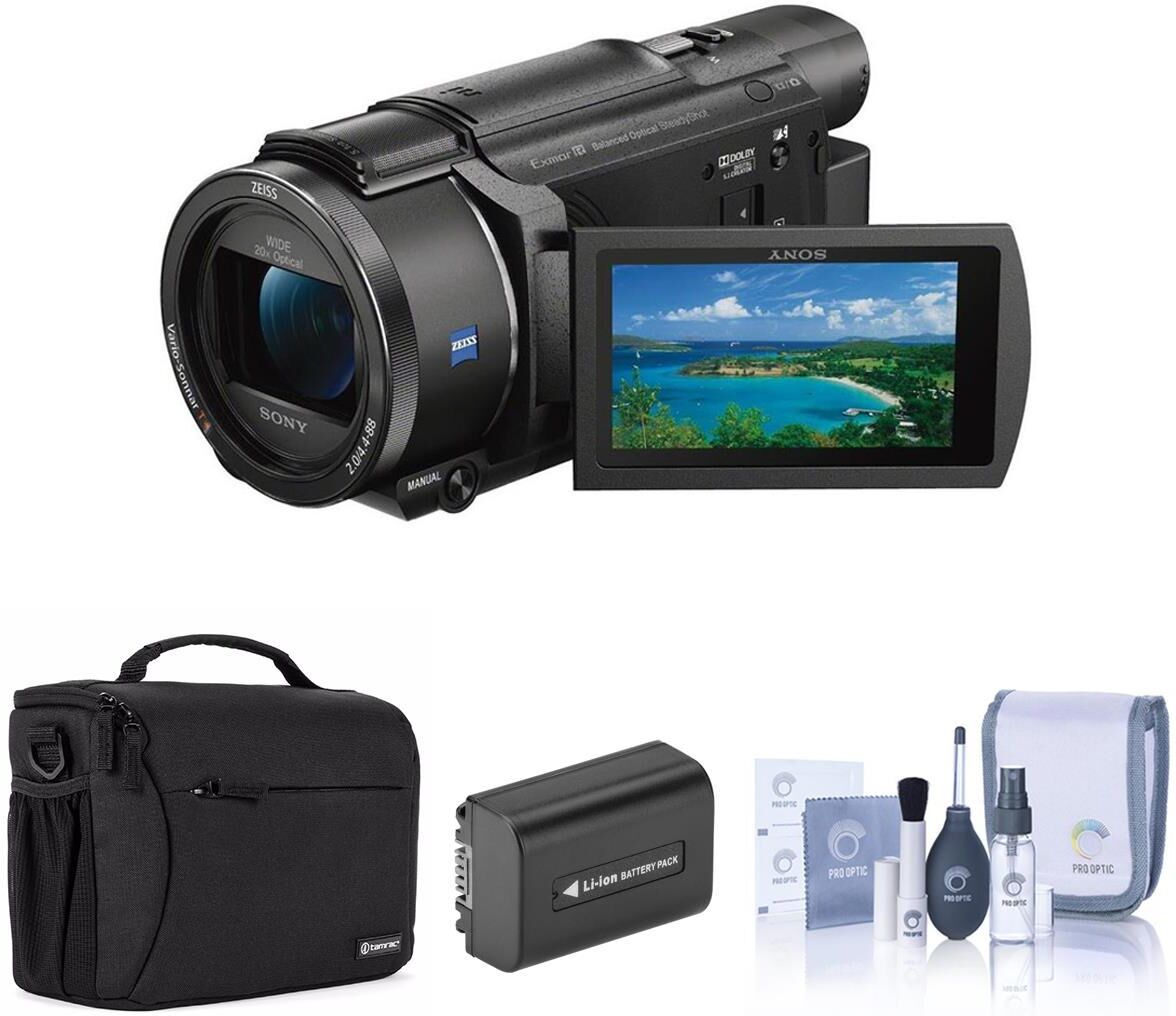 Sony FDR-AX53 4K Ultra HD Handycam Camcorder with Free Accessory Bundle