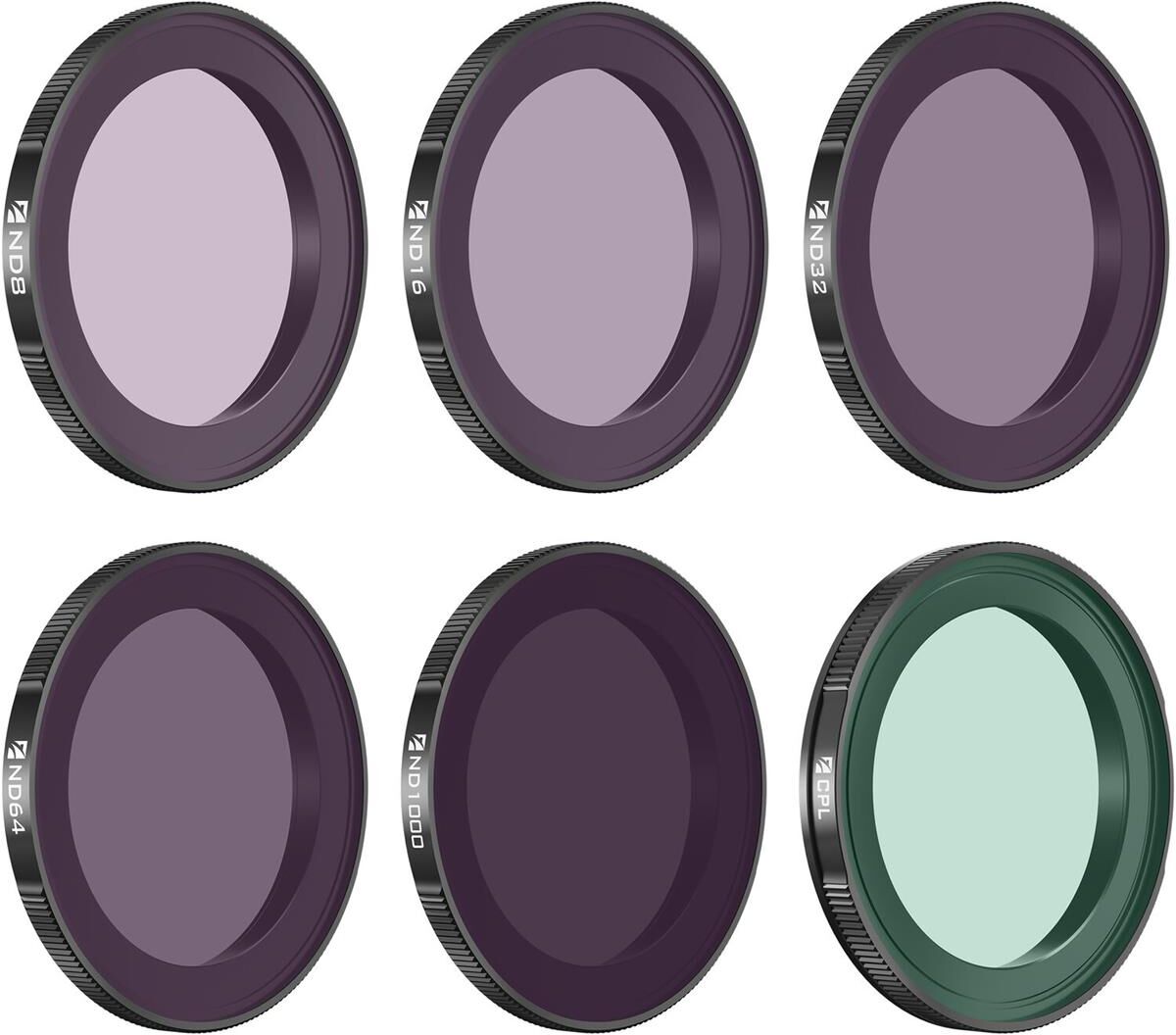 Freewell All Day ND + CPL Lens Filter Kit for DJI Osmo Action 4 Camera, 6-Pack