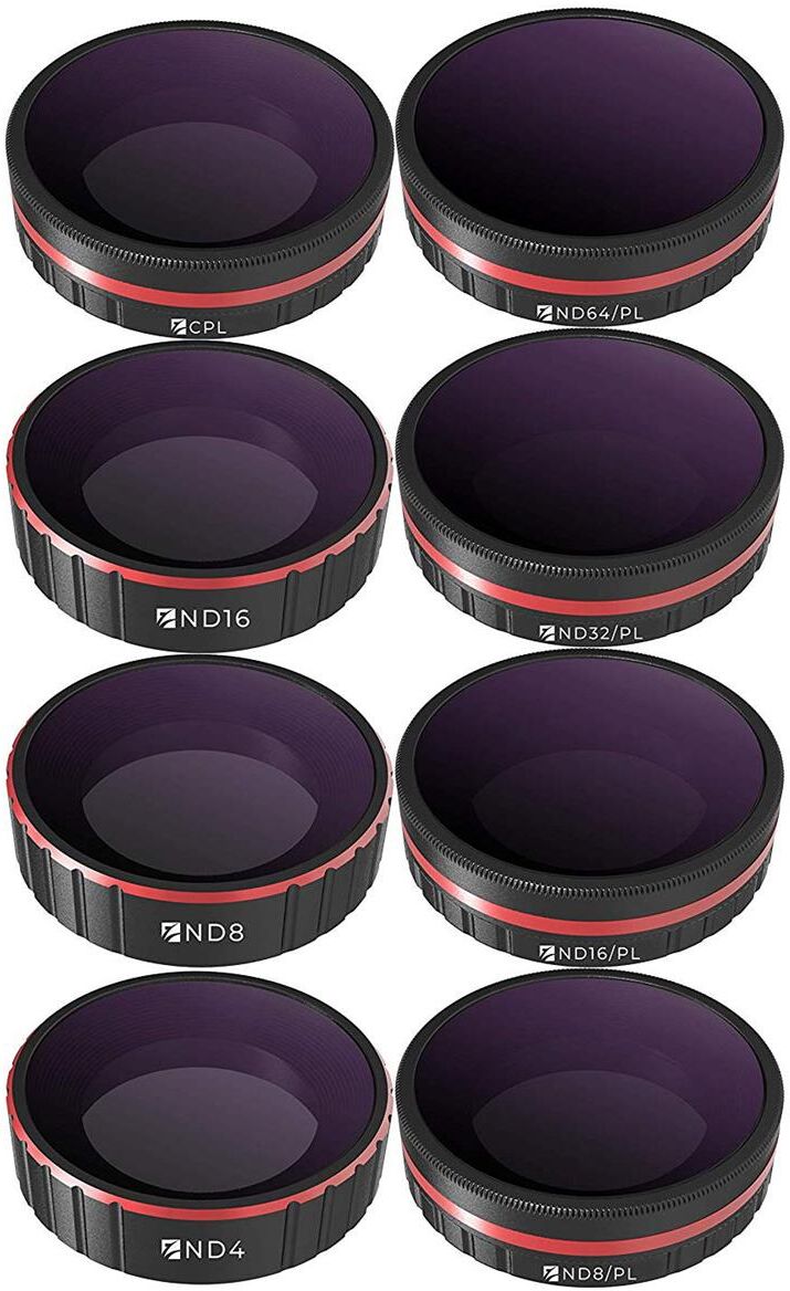 Freewell All Day Camera Lens Filters for DJI Osmo Action Camera, 8-Pack