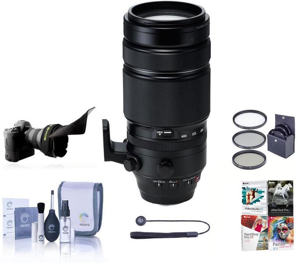 Fuji XF 100-400mm f/4.5-5.6 R LM OIS WR Lens with Accessories Bundle