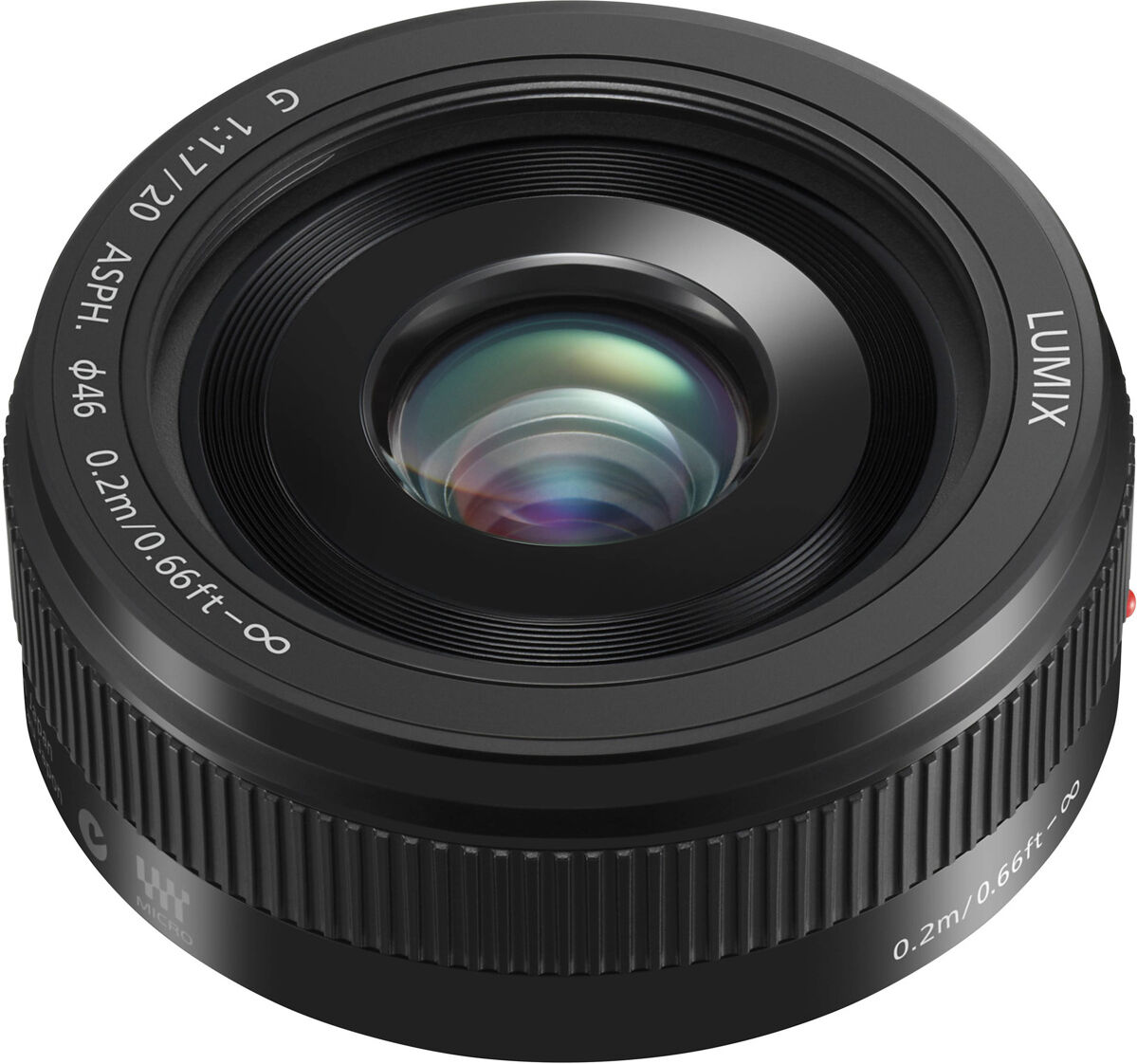 Panasonic Lumix G 20mm f/1.7 II Aspherical Lens for Micro Four Thirds, Black