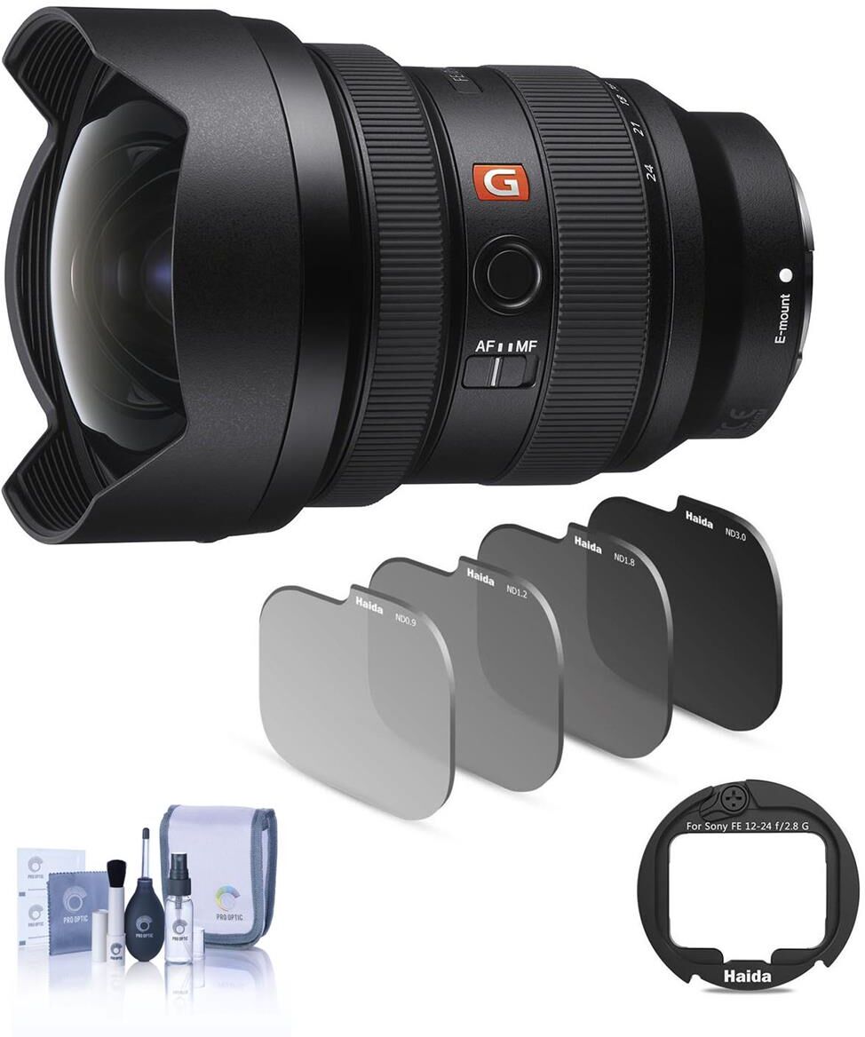 FE 12-24mm f/2.8 GM Lens for Sony E with Haida Rear Lens ND Filter Kit