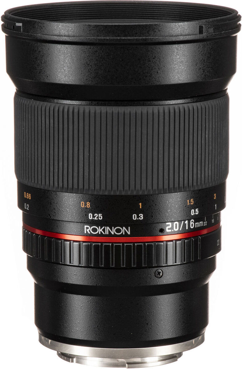 Rokinon 16mm F/2.0 ED AS UMC CS Lens for Sony E (NEX) Mount Cameras