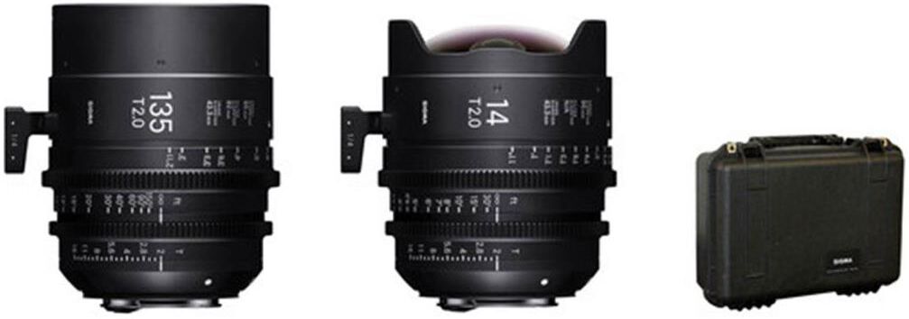 Sigma 14mm and 135mm T2.0 High-Speed Prime Cine Lens Kit for Sony E, Meter