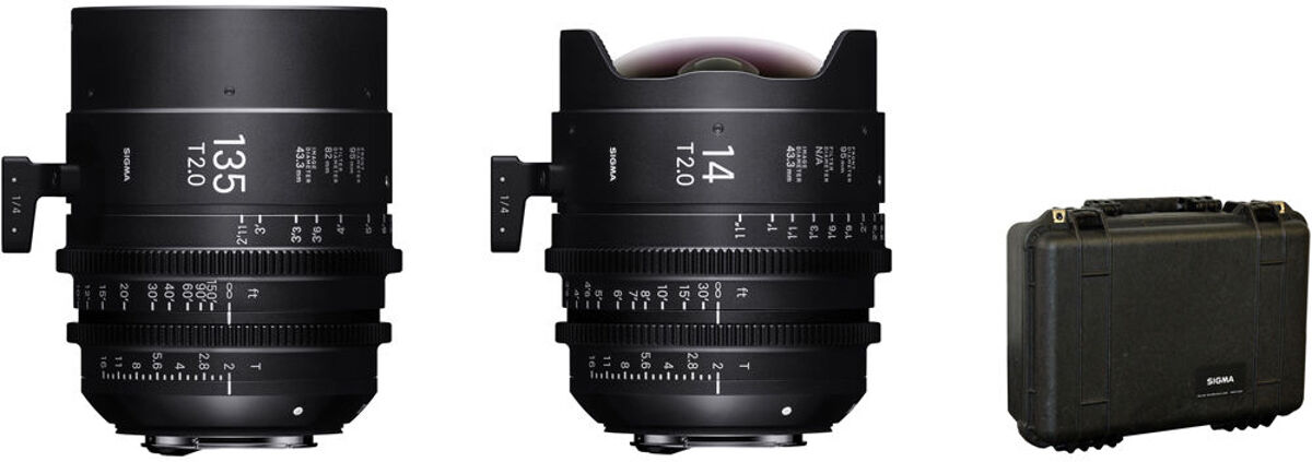 Sigma 14mm and 135mm T2.0 High-Speed Prime Cine Lens Kit for Sony E, Feet