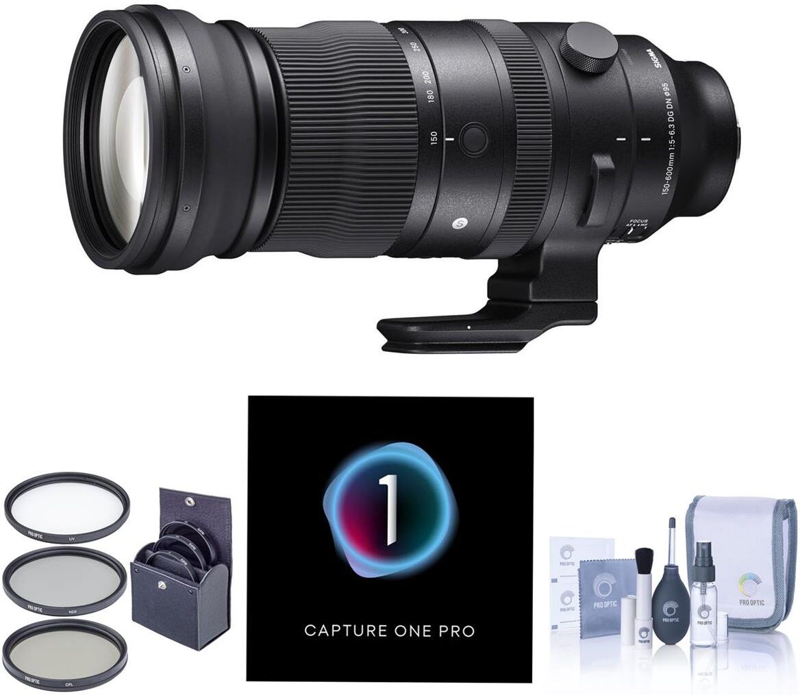 Sigma 150-600mm f/5-6.3 DG DN OS Sports Lens for Sony E, Capture One 23 Pro Card