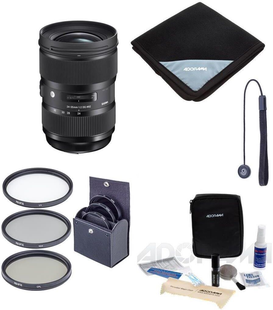 Sigma 24-35mm f/2 DG HSM ART Lens for Canon DSLR Cameras w/Free Accessories Kit