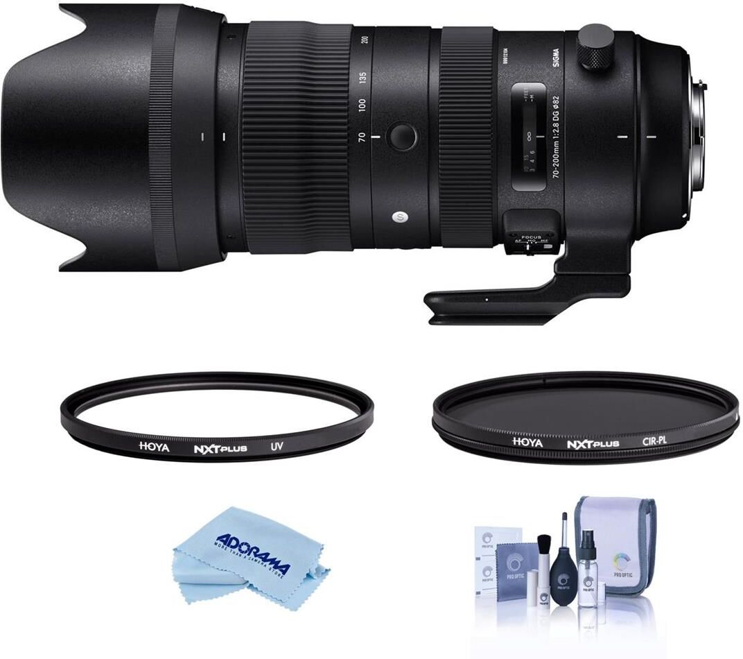 Sigma 70-200mm f/2.8 DG OS HSM Sports Lens for Canon EF w/82mm UV+CPL Filter Kit